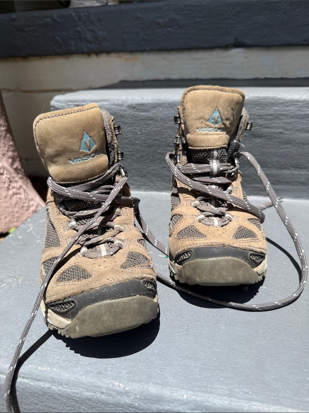 Women’s Vasque Tan and Gray Trail Boots